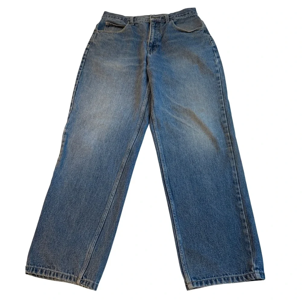 Vintage Guess Jeans Mens 34 Medium Wash Straight Leg Denim Blue 100% Cotton 90s